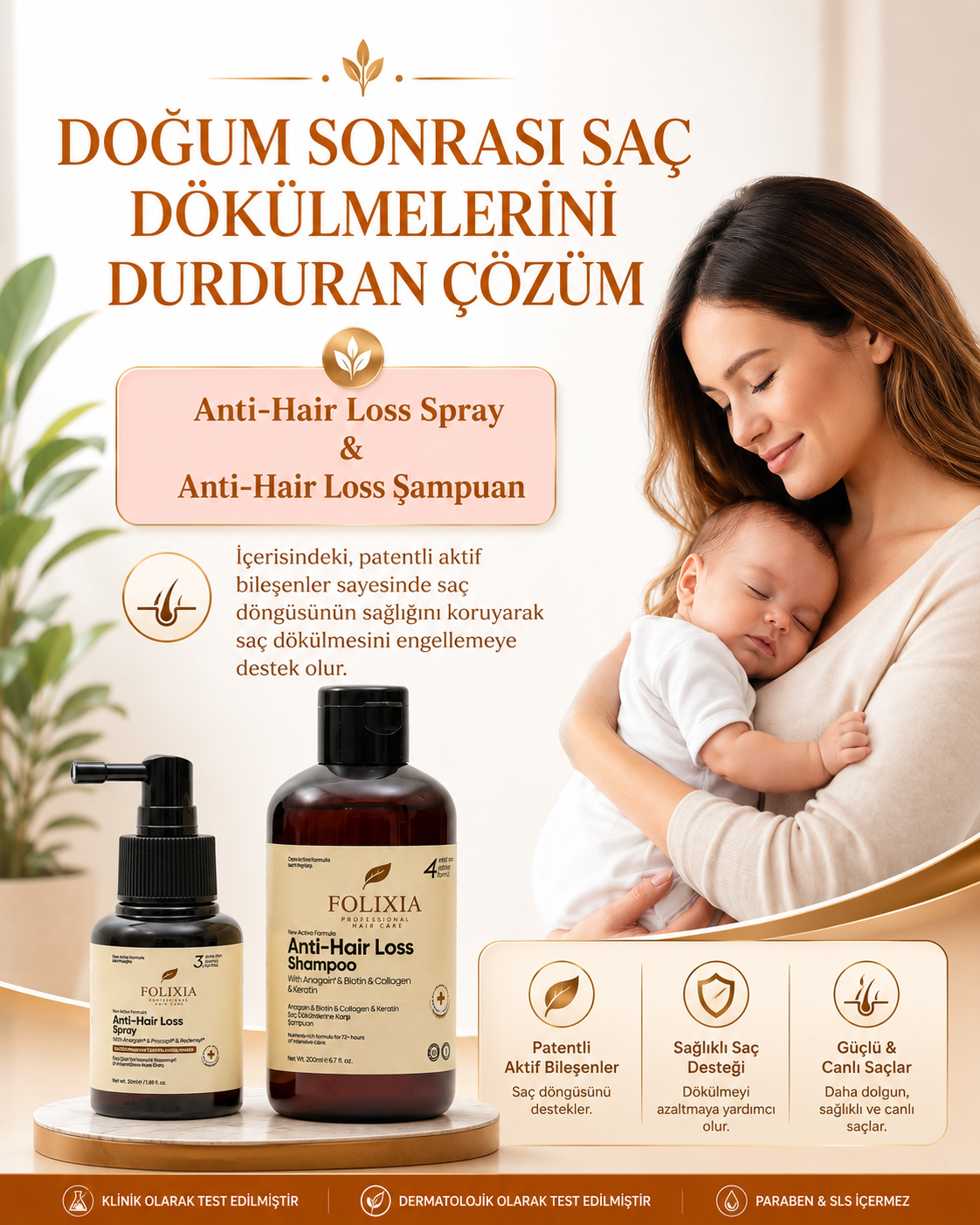 Folixia avantajlı saç bakım paketi